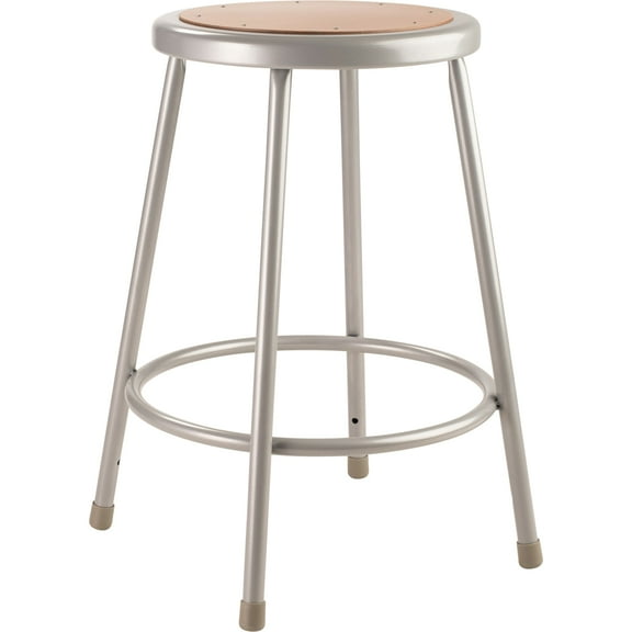 (Pack of 2) NPS 24" Heavy Duty Steel Stool, Grey