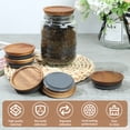thumbnail image 6 of 6Pcs Storage Lids Set Airtight Acacia Wood Canning Jar Lids with Silicone Sealing Rings Reusable Canning Covers Lids Dishwasher Safe for Mugs and Jars 5.5x7.2x2cm/7x9x2cm, 6 of 13