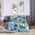 thumbnail image 7 of KLL Fleece Blanket Plush Throw Blanket Pirate Marine Animals ,Soft Fuzzy Cozy Flannel Blanket for Couch Sofa Bed.(40"x30" ), 7 of 7