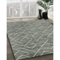 thumbnail image 2 of Ahgly Company Indoor Square Contemporary Dark Gray Abstract Area Rugs, 7' Square, 2 of 6