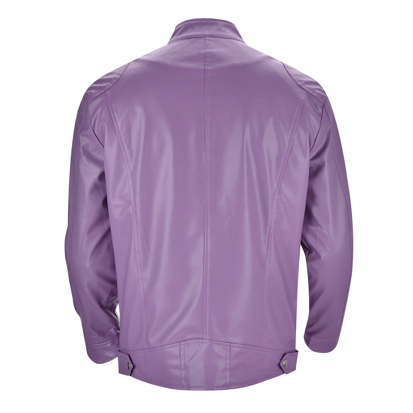 NOLDARES Men's Leather Jacket for Fall/Winter,Men PU Jacket, Outwear Coat(Z03-Purple,XL)