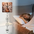 thumbnail image 4 of Square Wall Clock,Guitar Leaning Against The Wall On Wooden Floor,Silent Non-Ticking Wall Clock Decor for Home Office Kitchen Living Room Bedroom(14inch), 4 of 4