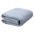 thumbnail image 1 of Manta de algodón Bedsure tamaño king para cama: manta de otoño con tejido de gofre, manta tejida suave, ligera y transpirable para el verano, 1 of 6