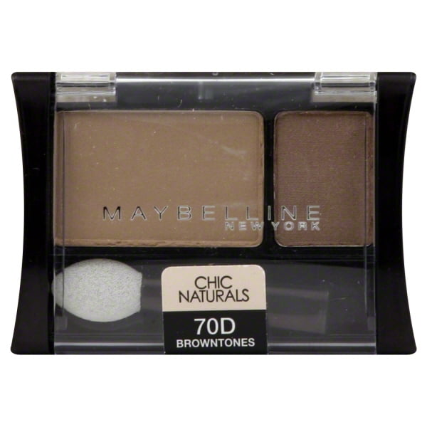 Maybelline Expert Wear Chic Naturals Eyeshadow Duos, 70D Browntones, 0.