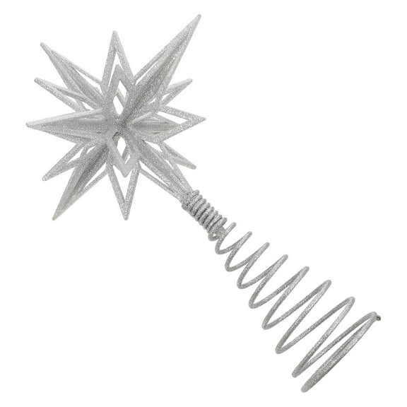 UPOUART Tree Topper Christmas Decor Silver Star Shaped Iron 1Pack