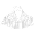 thumbnail image 4 of FRCOLOR  Layered Rhinestone Chest Chain Necklace Chains Women's Silver, 4 of 8
