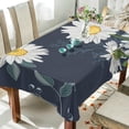 thumbnail image 4 of SKYSONIC Daisy Flower Tablecloth Waterproof Washable Polyester Square Table Cover Durable Tablecloth for Kitchen Dining Table Party Decor (54 X 54 Inch), 4 of 7