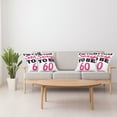 thumbnail image 4 of Ambesonne Saying Throw Pillow Cover 4 Pack, Being 60 Themed Typography, 18", Hot Pink and Black, 4 of 6