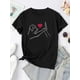 thumbnail image 2 of Camiseta de cuello redondo con estampado de perro, informal, de manga corta para primavera y verano, para mujer, para adultos, hombres, mujeres, adolescentes, jóvenes, deportiva, informal., 2 of 8