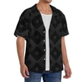 thumbnail image 2 of Kdxio Men'S Hawaiian Shirt For Men Short Sleeve Shirt Black Poker Summer Casual Holiday Beach Button Down T-Shirts, 2 of 5