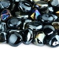 thumbnail image 2 of Black Fire Glass | Midnight Black, Fire Glass Diamonds, 1" | 10 lbs, 2 of 5