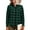 Green, variant on Women's Plaid Flannel Long Sleeve Button-Down Shirt Cuffed Tops