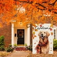thumbnail image 4 of JANS.NO1 Golden Retriever Fall Dog Garden Flag for Outside Welcome Garden Flags Thanksgiving Double Sided Front Yard Small Flag Burlap Vertical Outside Decor Outdoor Seasonal Decorations, 4 of 4