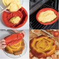 thumbnail image 5 of PEACNNG Cake Mould Silicone Silicone Mold Square Rose Cake Mould Big Family Cake Mould Used to Make Cakes Pizza Bread Baking Tools Bakeware Silicone Cake Baking Mold Non-Stick Mold, 5 of 5