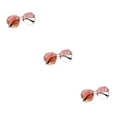 thumbnail image 3 of Ruiboury Classique et Chic Vintage Strass Lunettes pour un Look Élégant Rose 3Set, 3 of 6