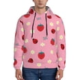 thumbnail image 2 of Bingfone Strawberry And Ladybugs Men'S Drawstring Hoodie Long Sleeve Pocket Sweatshirts-Xx-Large, 2 of 9