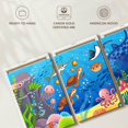 thumbnail image 6 of Elephant Stock Cartoon Underwater Animals Wall Art - Horizontal Multi Panel Canvas - Living Room Wall Decor - Kids And Nursery Multi Panel - Gray And Beige Decor - 26" x 12", 6 of 8