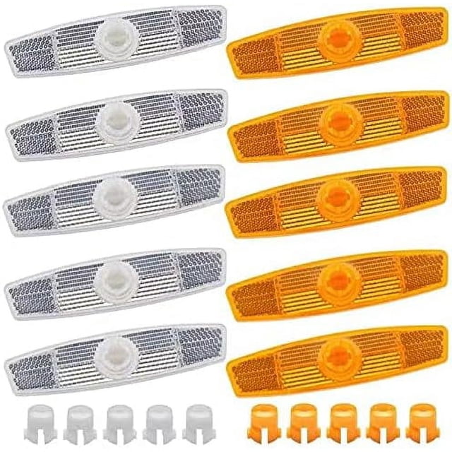 10 Piezas Naranja Reflector de Radios de Bicicleta Reflector Luces de Rueda de Advertencia de Bicicleta para Rueda de Bicicleta Accesorio de Seguridad de Conducción Nocturna