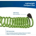 thumbnail image 3 of Coil Garden Hose, 25 Feet, with 8-Pattern Hose Nozzle (Green), 3 of 5