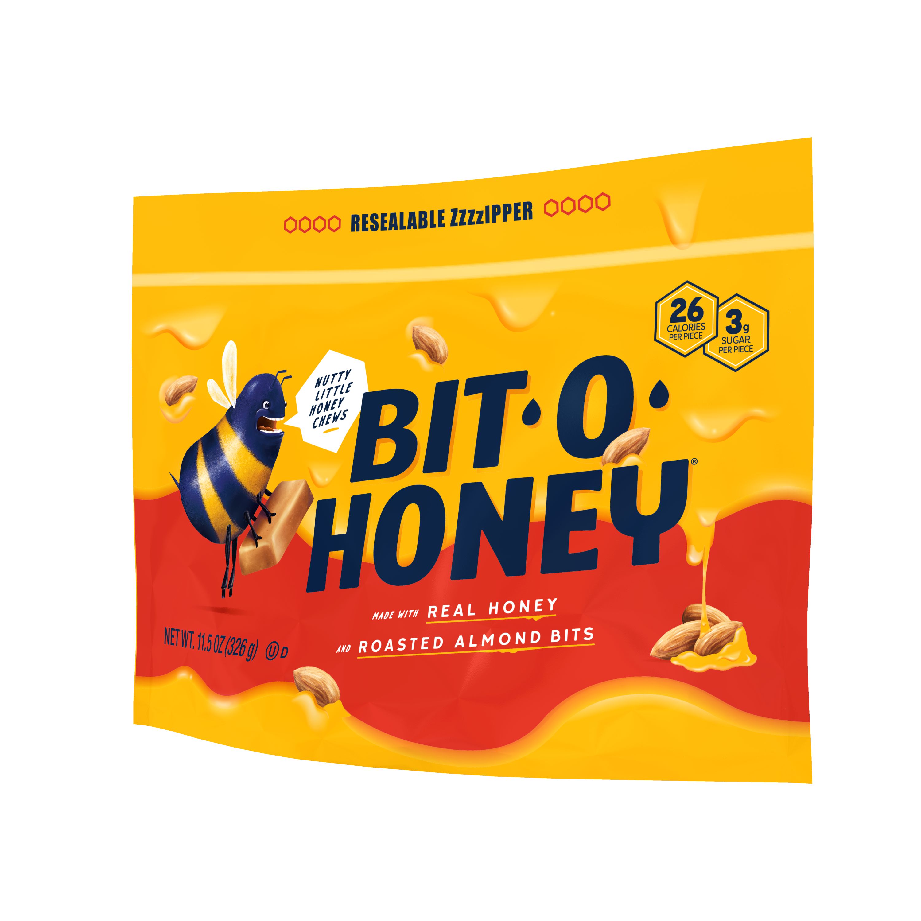 Bit-O-Honey Honey Almond Chewy Taffy Candy 11.5oz photo 2