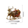 thumbnail image 3 of Clearance 2D Santa Sleigh Figurines Christmas Decor, Cute Santa Christmas Decorations for Home, Christmas Centerpieces Figurine for Tables, 3 of 7