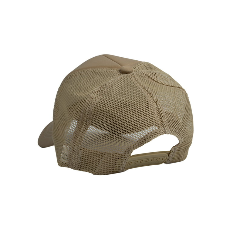 Top Headwear Blank Trucker Hat - Mens Trucker Hats Foam Mesh Snapback  White/Aqua