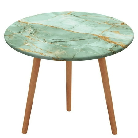 

Colorful Marble Green Gilding (37) Round Fitted Tablecloth Elastic Table Cover Waterproof Dining for Indoor Outdoor Decor Table Cloth