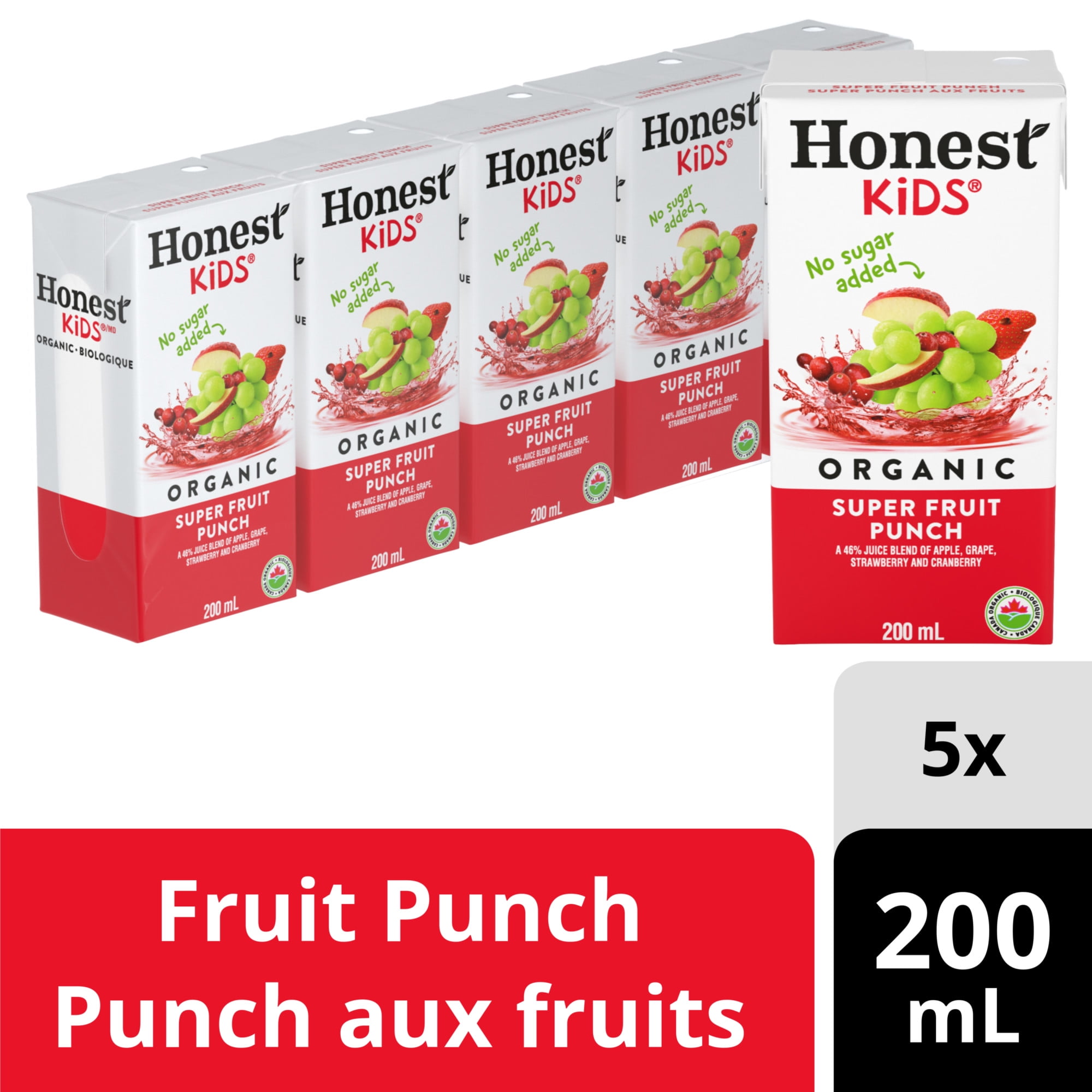アイドル [MINYYUNY] Honest Label Color Honest Kids Fruit Punch Juice Boxes 5x200ml - Walmart.ca