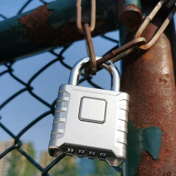 Candado con cerradura de combinación mecánica para puerta de patio de almacén de camiones al aire libre, grande, resistente a la lluvia
