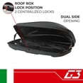 thumbnail image 4 of G3 S.p.A. Cargo Carrier 22.404 Spark 400; Box Style; 165.35 Pound Max Load; Compatible With G3 S.p.A Rack Systems/Round Bars/Factory Racks; Dual Side Opening; Lockable; Black; With Mounting Hardware, 4 of 6