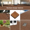 thumbnail image 3 of Pure Garden 6PK Interlocking Deck Tiles Woodgrain Outdoor Flooring, Brown, 3 of 8