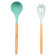 thumbnail image 1 of Juego de utensilios de cocina, 2 utensilios de cocina de madera y silicona, utensilios de cocina antiadherentes y resistentes al calor, 1 of 5