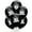 40th Black, variant on PMU Birthday Balloons 12 Inch Happy 70th Birthday Shooting Stars Crystal Pitch Black Latex Pkg/12