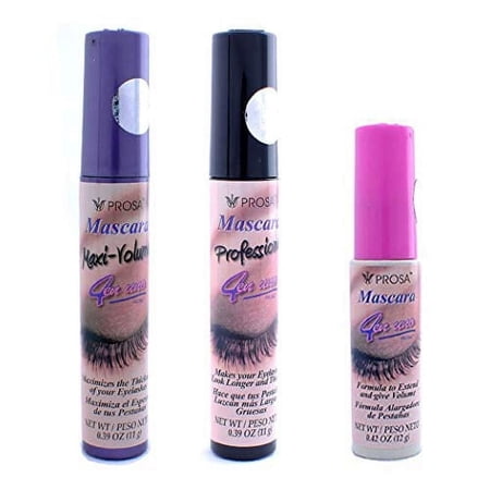 Prosa Mascara 4-in-1 Mascara 3 piece Combo, For Thicker-Longer Lashes