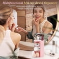 thumbnail image 3 of Pink 3-Layer Rotatable Cosmetic Organizer for Makeup Brushes, Hair Accessories, Hair Clips & More, 3 of 6