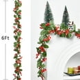 thumbnail image 5 of MAMOWEAR 6Ft Red Berry Christmas Garland, Flexible Artificial Berry Garland for Indoor Outdoor Home Fireplace Decoration Winter Christmas Holiday New Year Decor, 5 of 8