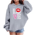 thumbnail image 1 of RXMEKW Heart Print Full-Zip Hooded Sweatshirt for Boys And Girls In Medium And Large With Pockets, 1 of 8