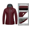 thumbnail image 5 of Little Donkey Andy Women's Lightweight Windbreaker Jacket with Hood Breathable Windproof Spring Fall Summer Jacket Hiking Running Golf UPF50+ Dark Red 2XL, 5 of 6