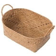 thumbnail image 5 of GAXIRE Seagrass Weaving Storage Basket Rectangular Rustic Pastoral Style 1Set 10.6X6.7X4.3In, 5 of 6
