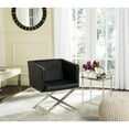 thumbnail image 2 of Safavieh Celine Modern Glam Chrome Upholstered Cross Leg Chair, 2 of 2