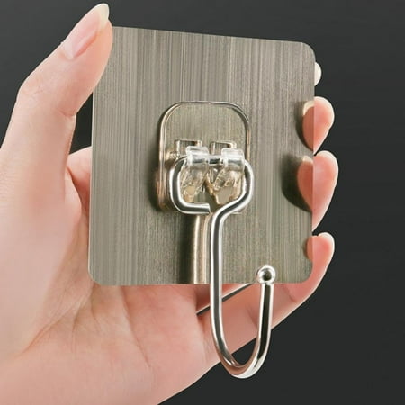 

5PCS Transparent Wall Hooks Heavy Duty Multi-Purpose Self Adhesive Hook Door Hangers Load Rack Hooks Strong Bathroom Kitchen