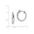 thumbnail image 2 of 14k White Gold AA Diamond Hinged Hoop Earrings EM5410, 2 of 2