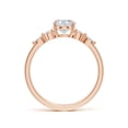 thumbnail image 2 of ANGARA IGI Certified Lab Grown 1.15 Ct Oval Diamond Engagement Ring for Women in 14K Rose Gold (Size-8x6mm|Color-F-G|Clarity-VS) | April Birthstone, Anniversary, Jewelry Gift for Women | Diamond Ring, 2 of 8