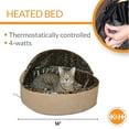 thumbnail image 3 of K&H Pet Products Thermo-Kitty Bed Deluxe Indoor Heated Cat Bed Tan/Leopard Small 16 Inches, 3 of 9