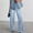 Light Blue, variant on Patlollav Womens New Fashionable High Waistband Pocket Comfortable Straight Leg Wide Leg Mop Jeans