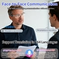 thumbnail image 5 of Innovative AI smart eyewear supports 164-language real-time translation and built-in GPT chat system, fitted with integrated mic and speaker in a stylish design., 5 of 13