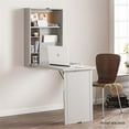 thumbnail image 2 of SEI Furniture Fold Out Wall Mount Floating Desk in Gray, 2 of 16