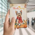 thumbnail image 4 of Happy Thanksgiving Yorkshire Terrier with Turkey Pumpkins Autumn Vibes Travel Passport Wallet Yorkie Dog Lover Gifts PU Leather Passport Holder Cover - 12018, 4 of 5