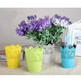 thumbnail image 5 of Worgeous Floral Hollow Flower Vase Solid Color Iron Flower Pot Garden Home Decoration - Large Size(Yellow), 5 of 8