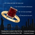 thumbnail image 2 of Gem Stone King 10K Yellow Gold Red Garnet Solitaire Engagement Ring for Women (2.61 Cttw, Octagon 9X7MM, Gemstone January Birthstone, Available in Size 5, 6, 7, 8, 9), 2 of 7